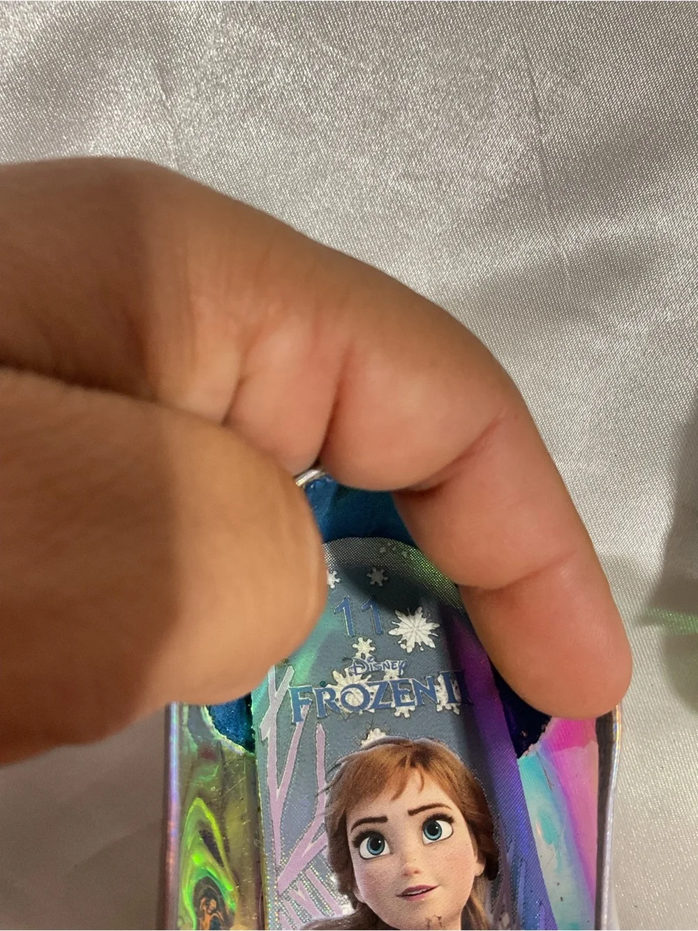Girls' Frozen-Themed Light Blue Iridescent Ballet Flats